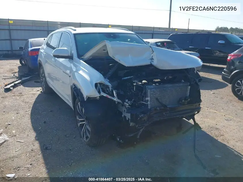 2022 Volkswagen Atlas Cross Sport 3.6L V6 Sel Premium R-Line VIN: 1V2FE2CA6NC220596 Lot: 41864407