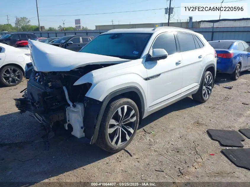 2022 Volkswagen Atlas Cross Sport 3.6L V6 Sel Premium R-Line VIN: 1V2FE2CA6NC220596 Lot: 41864407
