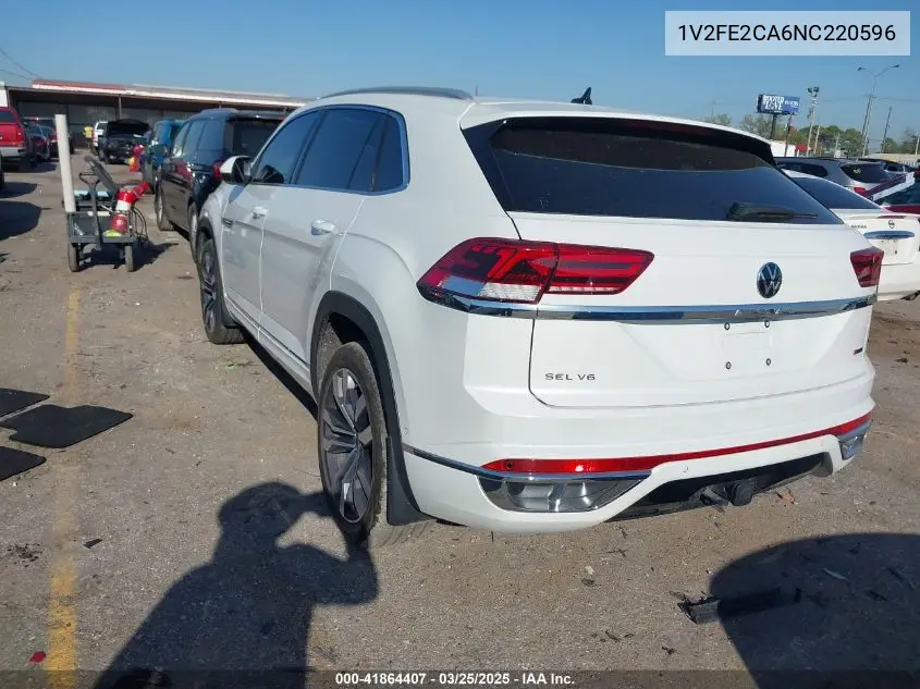2022 Volkswagen Atlas Cross Sport 3.6L V6 Sel Premium R-Line VIN: 1V2FE2CA6NC220596 Lot: 41864407