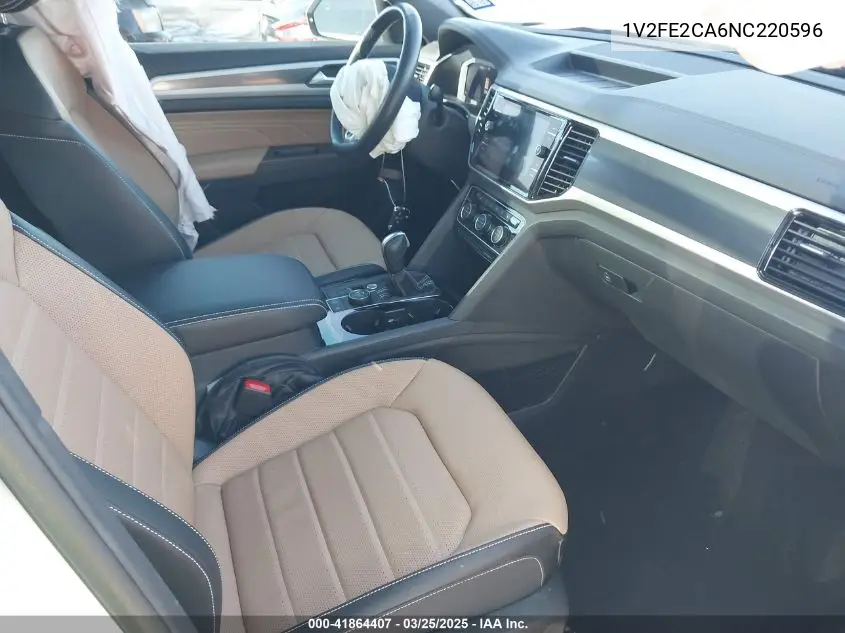 2022 Volkswagen Atlas Cross Sport 3.6L V6 Sel Premium R-Line VIN: 1V2FE2CA6NC220596 Lot: 41864407