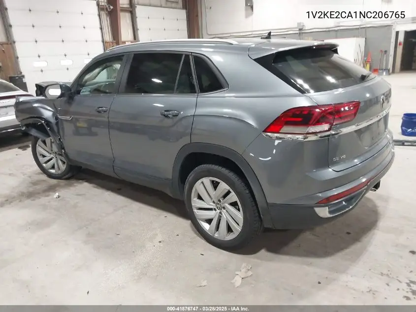 2022 Volkswagen Atlas Cross Sport 3.6L V6 Se W/Technology VIN: 1V2KE2CA1NC206765 Lot: 41876747