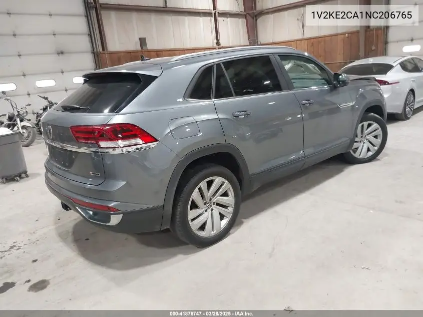 2022 Volkswagen Atlas Cross Sport 3.6L V6 Se W/Technology VIN: 1V2KE2CA1NC206765 Lot: 41876747