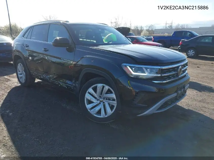 2022 Volkswagen Atlas Cross Sport 3.6L V6 Se W/Technology VIN: 1V2KE2CA3NC215886 Lot: 41934769