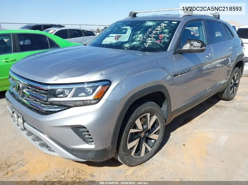 2022 Volkswagen Atlas Cross Sport 2.0T Se VIN: 1V2DC2CA5NC218593 Lot: 41949738