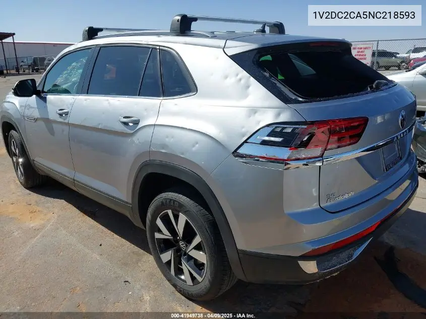 2022 Volkswagen Atlas Cross Sport 2.0T Se VIN: 1V2DC2CA5NC218593 Lot: 41949738