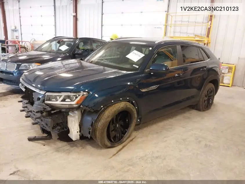 2022 Volkswagen Atlas Cross Sport 3.6L V6 Se W/Technology VIN: 1V2KE2CA3NC210123 Lot: 41965716