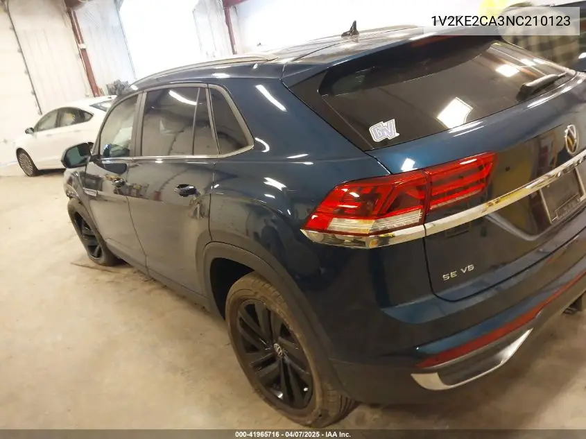 2022 Volkswagen Atlas Cross Sport 3.6L V6 Se W/Technology VIN: 1V2KE2CA3NC210123 Lot: 41965716