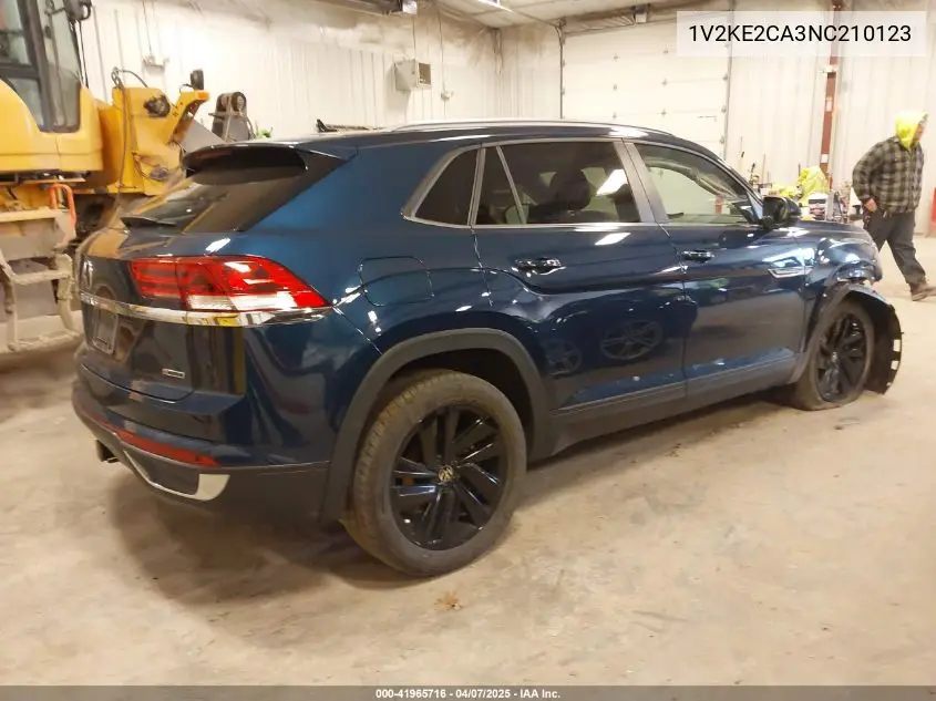 2022 Volkswagen Atlas Cross Sport 3.6L V6 Se W/Technology VIN: 1V2KE2CA3NC210123 Lot: 41965716