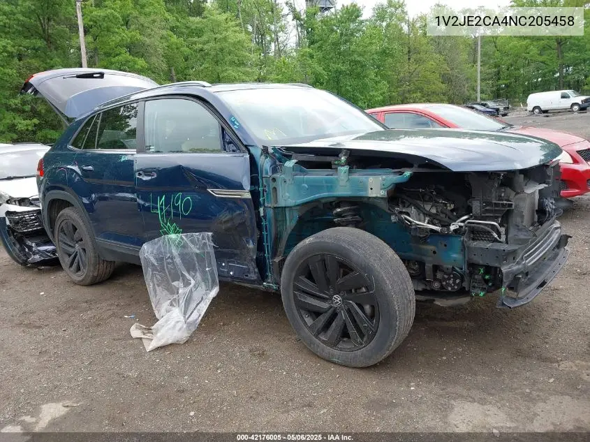 2022 Volkswagen Atlas Cross Sport 3.6L V6 Se W/Technology VIN: 1V2JE2CA4NC205458 Lot: 42176005