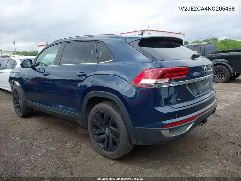 2022 Volkswagen Atlas Cross Sport 3.6L V6 Se W/Technology VIN: 1V2JE2CA4NC205458 Lot: 42176005