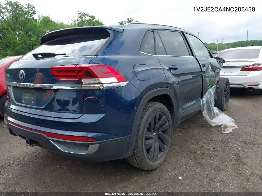 2022 Volkswagen Atlas Cross Sport 3.6L V6 Se W/Technology VIN: 1V2JE2CA4NC205458 Lot: 42176005