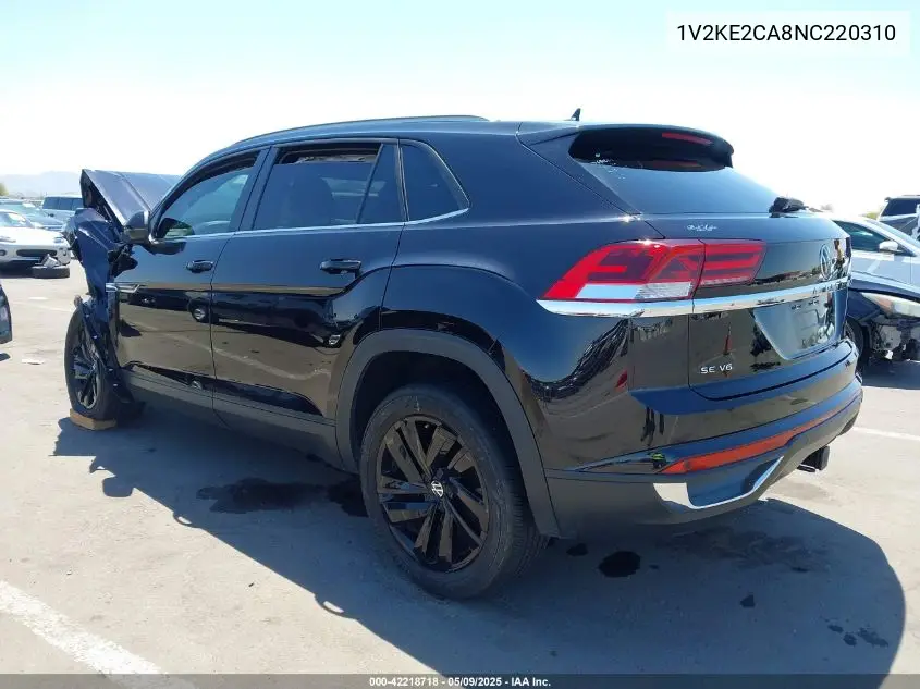 2022 Volkswagen Atlas Cross Sport 3.6L V6 Se W/Technology VIN: 1V2KE2CA8NC220310 Lot: 42218718