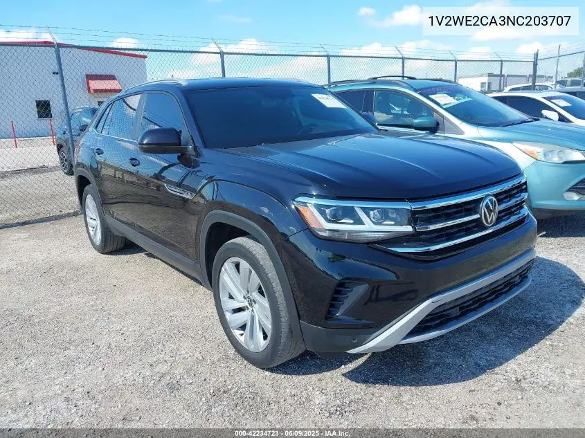 2022 Volkswagen Atlas Cross Sport 3.6L V6 Se W/Technology VIN: 1V2WE2CA3NC203707 Lot: 42234723