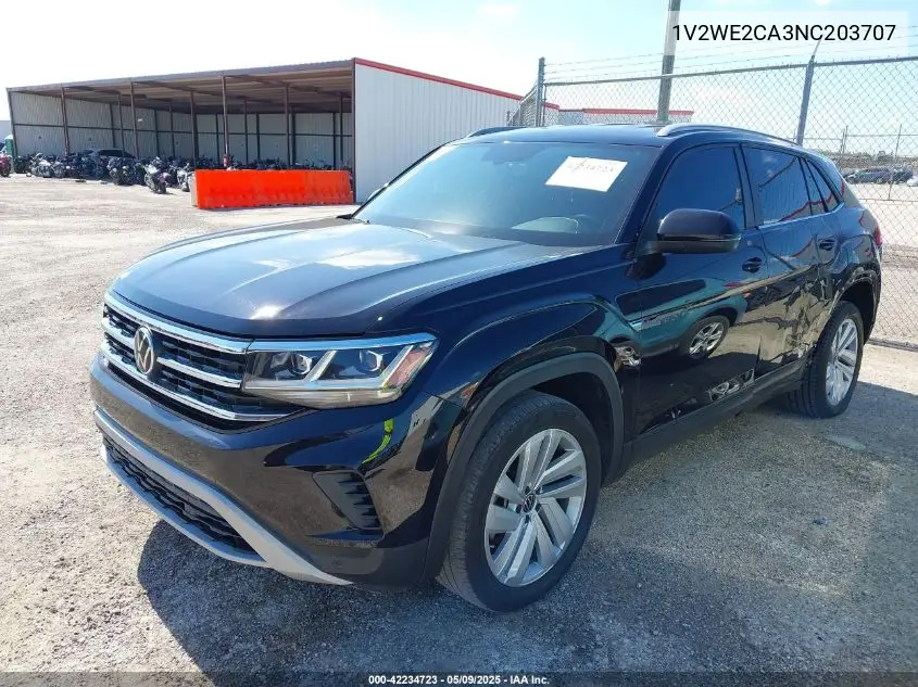 2022 Volkswagen Atlas Cross Sport 3.6L V6 Se W/Technology VIN: 1V2WE2CA3NC203707 Lot: 42234723