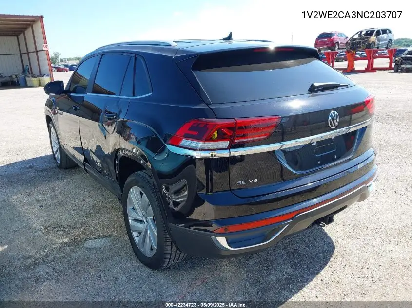 2022 Volkswagen Atlas Cross Sport 3.6L V6 Se W/Technology VIN: 1V2WE2CA3NC203707 Lot: 42234723