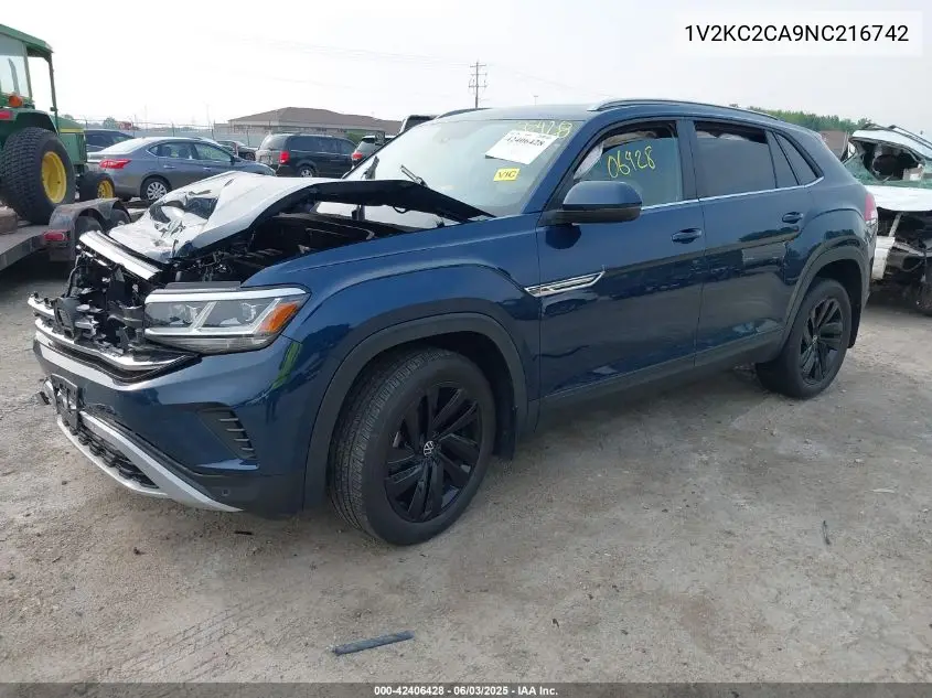 2022 Volkswagen Atlas Cross Sport 2.0T Se W/Technology VIN: 1V2KC2CA9NC216742 Lot: 42406428