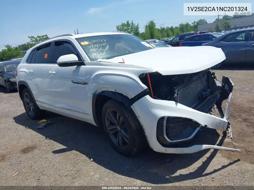 2022 Volkswagen Atlas Cross Sport 3.6L V6 Sel R-Line VIN: 1V2SE2CA1NC201324 Lot: 42522534