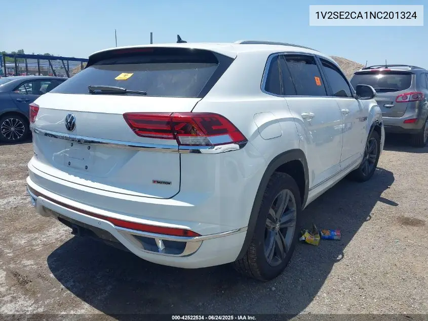 2022 Volkswagen Atlas Cross Sport 3.6L V6 Sel R-Line VIN: 1V2SE2CA1NC201324 Lot: 42522534