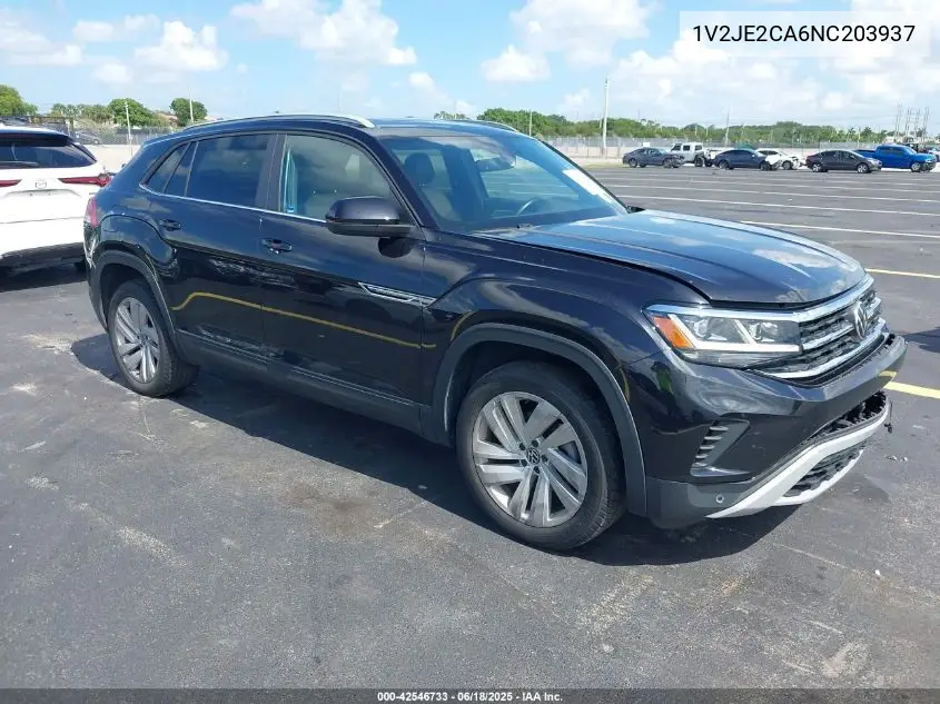 2022 Volkswagen Atlas Cross Sport 3.6L V6 Se W/Technology VIN: 1V2JE2CA6NC203937 Lot: 42546733
