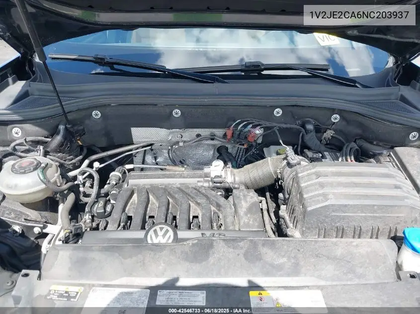 2022 Volkswagen Atlas Cross Sport 3.6L V6 Se W/Technology VIN: 1V2JE2CA6NC203937 Lot: 42546733