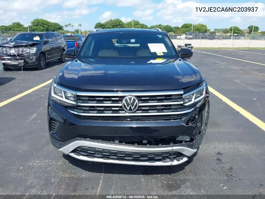 2022 Volkswagen Atlas Cross Sport 3.6L V6 Se W/Technology VIN: 1V2JE2CA6NC203937 Lot: 42546733