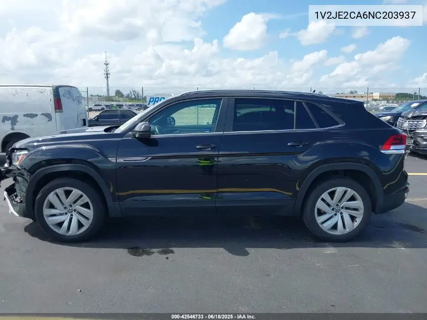 2022 Volkswagen Atlas Cross Sport 3.6L V6 Se W/Technology VIN: 1V2JE2CA6NC203937 Lot: 42546733