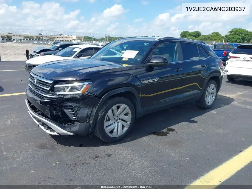 2022 Volkswagen Atlas Cross Sport 3.6L V6 Se W/Technology VIN: 1V2JE2CA6NC203937 Lot: 42546733