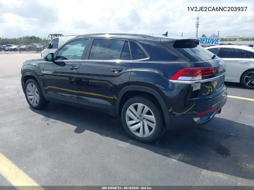 2022 Volkswagen Atlas Cross Sport 3.6L V6 Se W/Technology VIN: 1V2JE2CA6NC203937 Lot: 42546733