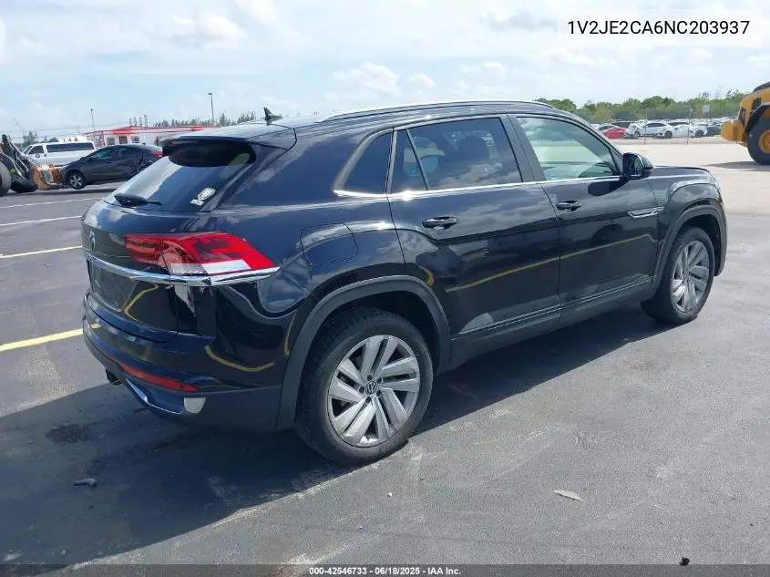 2022 Volkswagen Atlas Cross Sport 3.6L V6 Se W/Technology VIN: 1V2JE2CA6NC203937 Lot: 42546733