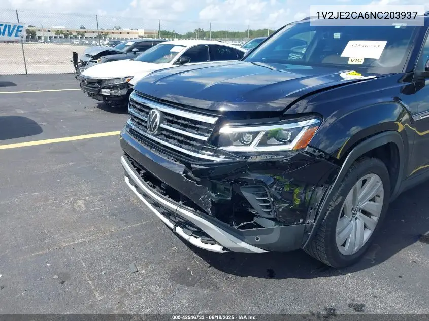 2022 Volkswagen Atlas Cross Sport 3.6L V6 Se W/Technology VIN: 1V2JE2CA6NC203937 Lot: 42546733