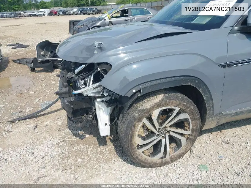 2022 Volkswagen Atlas Cross Sport 3.6L V6 Sel VIN: 1V2BE2CA7NC211503 Lot: 42601933