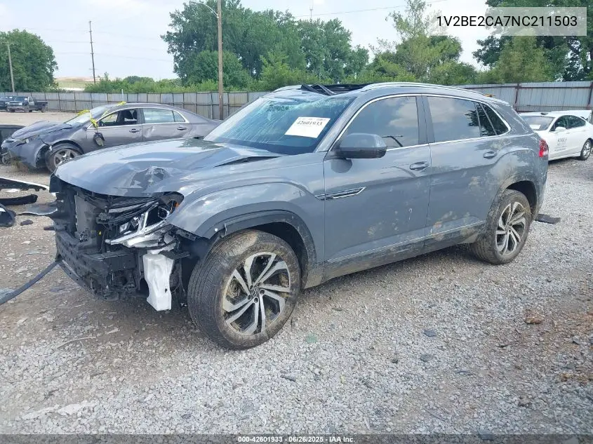 2022 Volkswagen Atlas Cross Sport 3.6L V6 Sel VIN: 1V2BE2CA7NC211503 Lot: 42601933