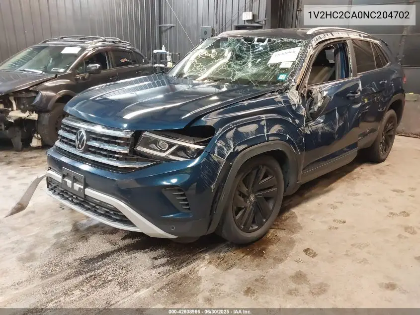 2022 Volkswagen Atlas Cross Sport 2.0T Se W/Technology VIN: 1V2HC2CA0NC204702 Lot: 42608966
