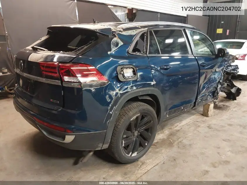 2022 Volkswagen Atlas Cross Sport 2.0T Se W/Technology VIN: 1V2HC2CA0NC204702 Lot: 42608966