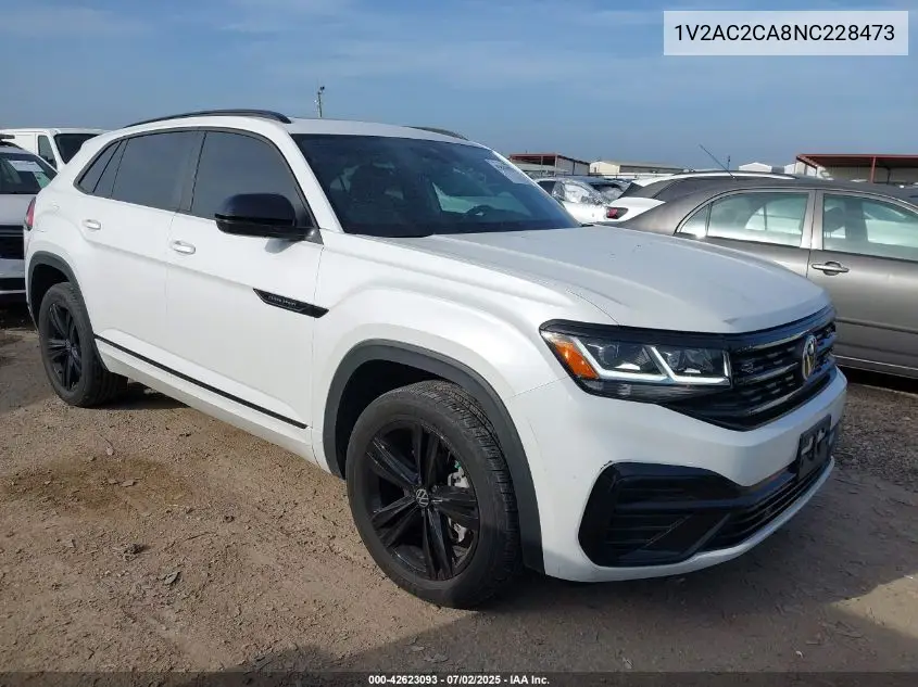 2022 Volkswagen Atlas Cross Sport 2.0T Sel R-Line Black VIN: 1V2AC2CA8NC228473 Lot: 42623093