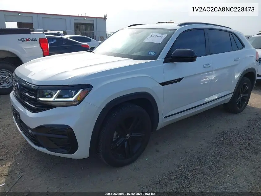 2022 Volkswagen Atlas Cross Sport 2.0T Sel R-Line Black VIN: 1V2AC2CA8NC228473 Lot: 42623093