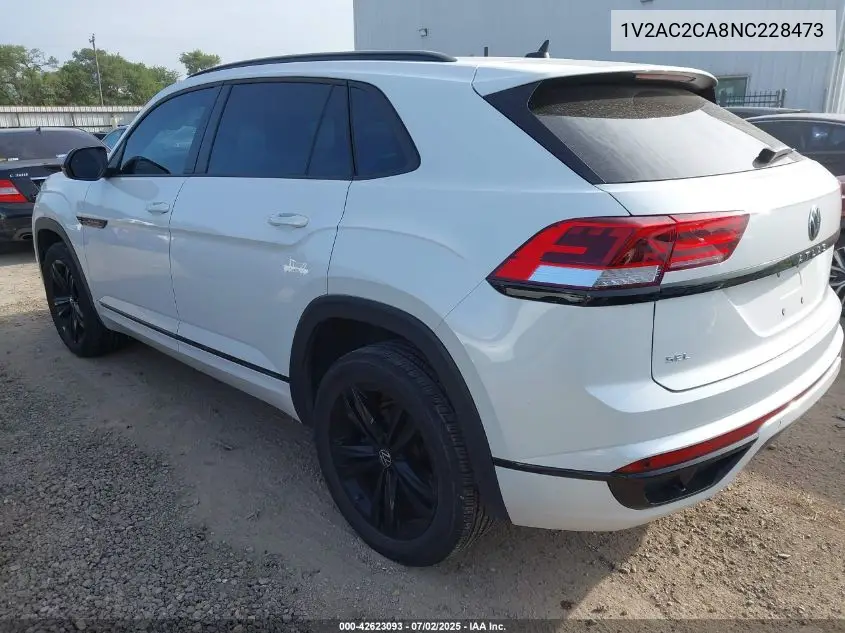 2022 Volkswagen Atlas Cross Sport 2.0T Sel R-Line Black VIN: 1V2AC2CA8NC228473 Lot: 42623093