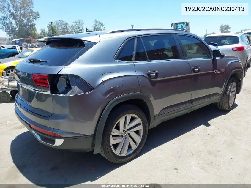 2022 Volkswagen Atlas Cross Sport 2.0T Se W/Technology VIN: 1V2JC2CA0NC230413 Lot: 42643040