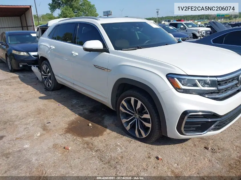 2022 Volkswagen Atlas Cross Sport 3.6L V6 Sel Premium R-Line VIN: 1V2FE2CA5NC206074 Lot: 42653991