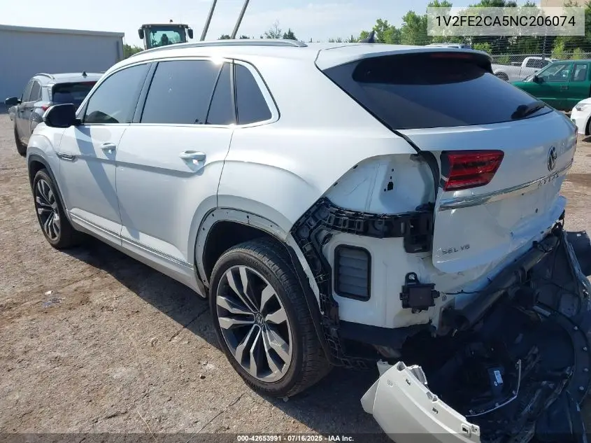 2022 Volkswagen Atlas Cross Sport 3.6L V6 Sel Premium R-Line VIN: 1V2FE2CA5NC206074 Lot: 42653991