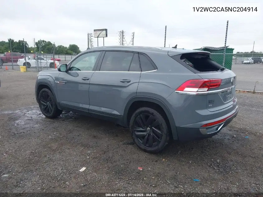 2022 Volkswagen Atlas Cross Sport 2.0T Se W/Technology VIN: 1V2WC2CA5NC204914 Lot: 42711223