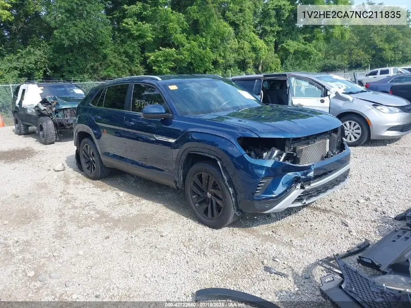 2022 Volkswagen Atlas Cross Sport 3.6L V6 Se W/Technology VIN: 1V2HE2CA7NC211835 Lot: 42722660