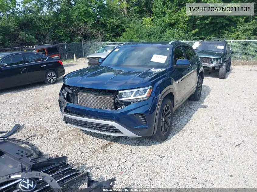 2022 Volkswagen Atlas Cross Sport 3.6L V6 Se W/Technology VIN: 1V2HE2CA7NC211835 Lot: 42722660
