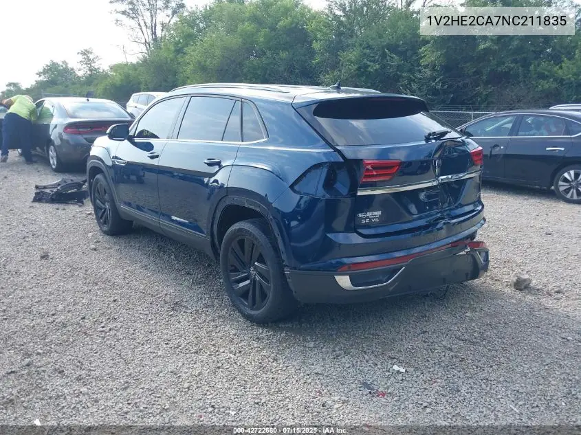 2022 Volkswagen Atlas Cross Sport 3.6L V6 Se W/Technology VIN: 1V2HE2CA7NC211835 Lot: 42722660