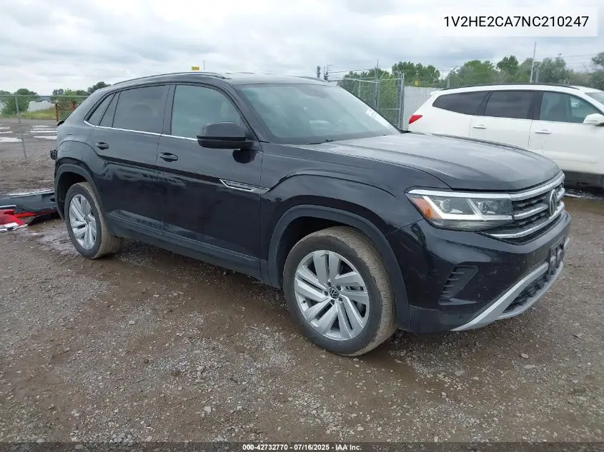 2022 Volkswagen Atlas Cross Sport 3.6L V6 Se W/Technology VIN: 1V2HE2CA7NC210247 Lot: 42732770