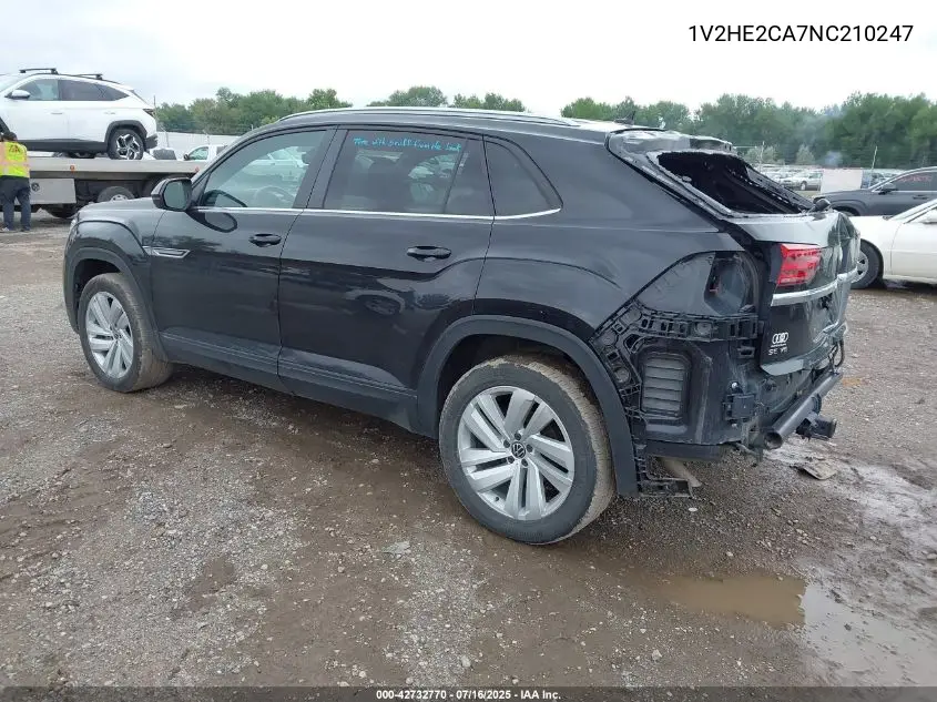 2022 Volkswagen Atlas Cross Sport 3.6L V6 Se W/Technology VIN: 1V2HE2CA7NC210247 Lot: 42732770