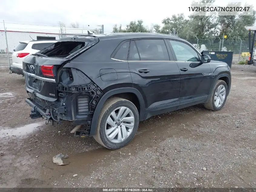 2022 Volkswagen Atlas Cross Sport 3.6L V6 Se W/Technology VIN: 1V2HE2CA7NC210247 Lot: 42732770