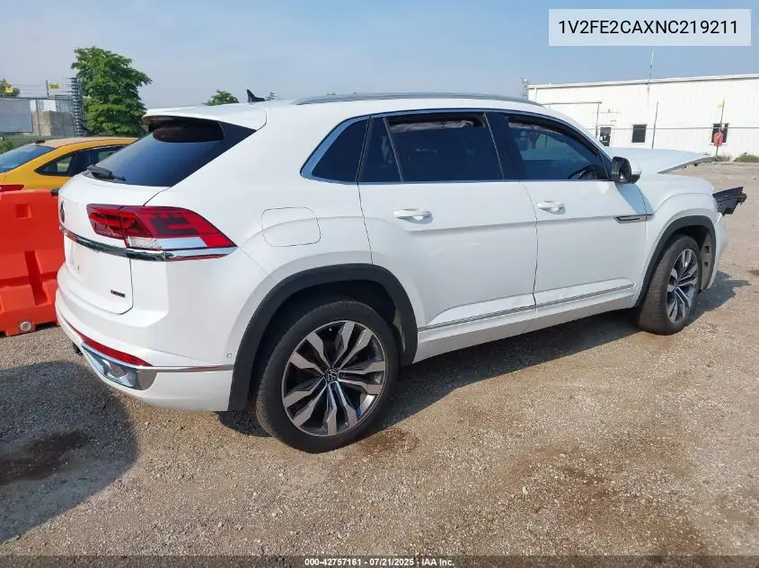 2022 Volkswagen Atlas Cross Sport 3.6L V6 Sel Premium R-Line VIN: 1V2FE2CAXNC219211 Lot: 42757161