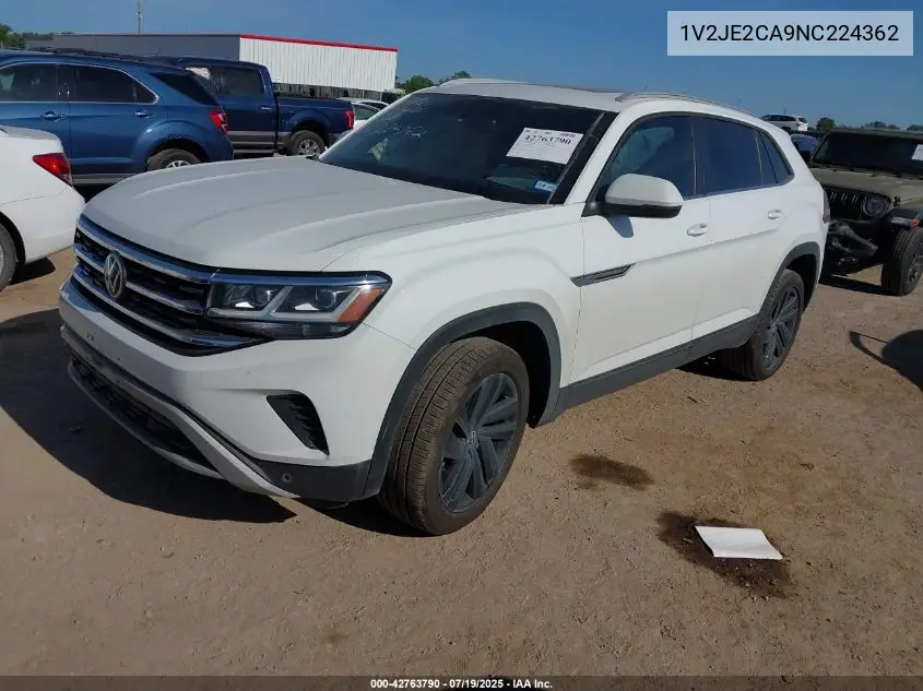 2022 Volkswagen Atlas Cross Sport 3.6L V6 Se W/Technology VIN: 1V2JE2CA9NC224362 Lot: 42763790