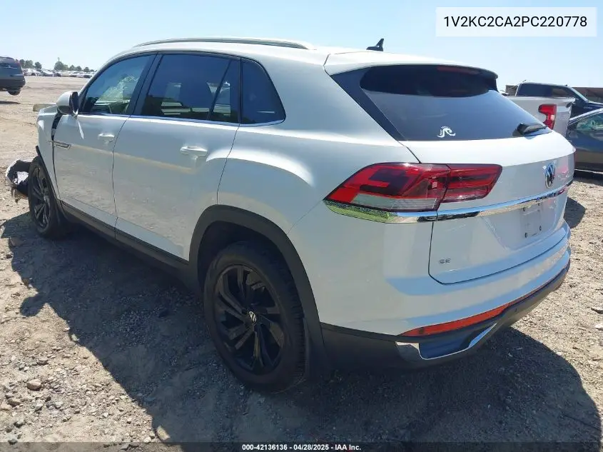 2023 Volkswagen Atlas Cross Sport Se VIN: 1V2KC2CA2PC220778 Lot: 42136136